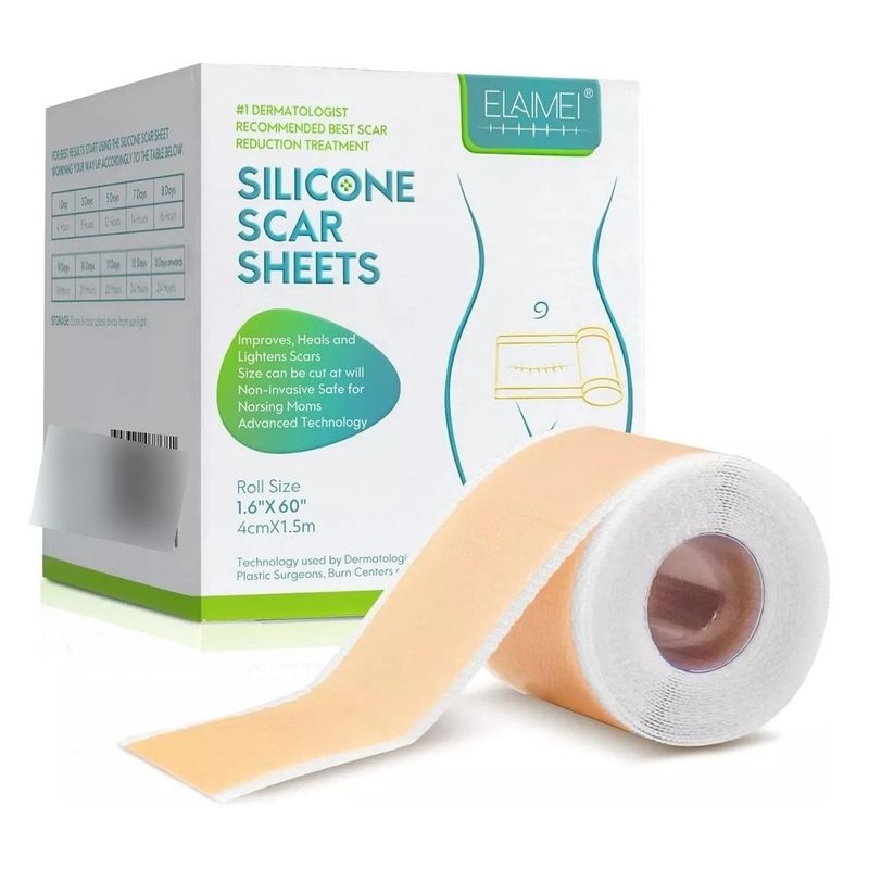 GENERICO - Cinta de Silicona para Reducción de Cicatrices 4cm x 15m