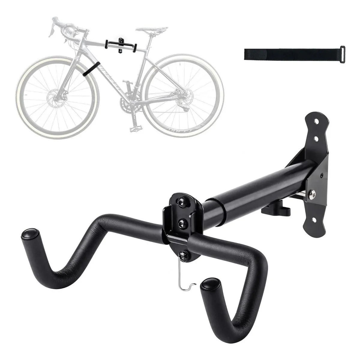 GENERICO - Soporte Colgador para Bicicletas con Correa de Rueda