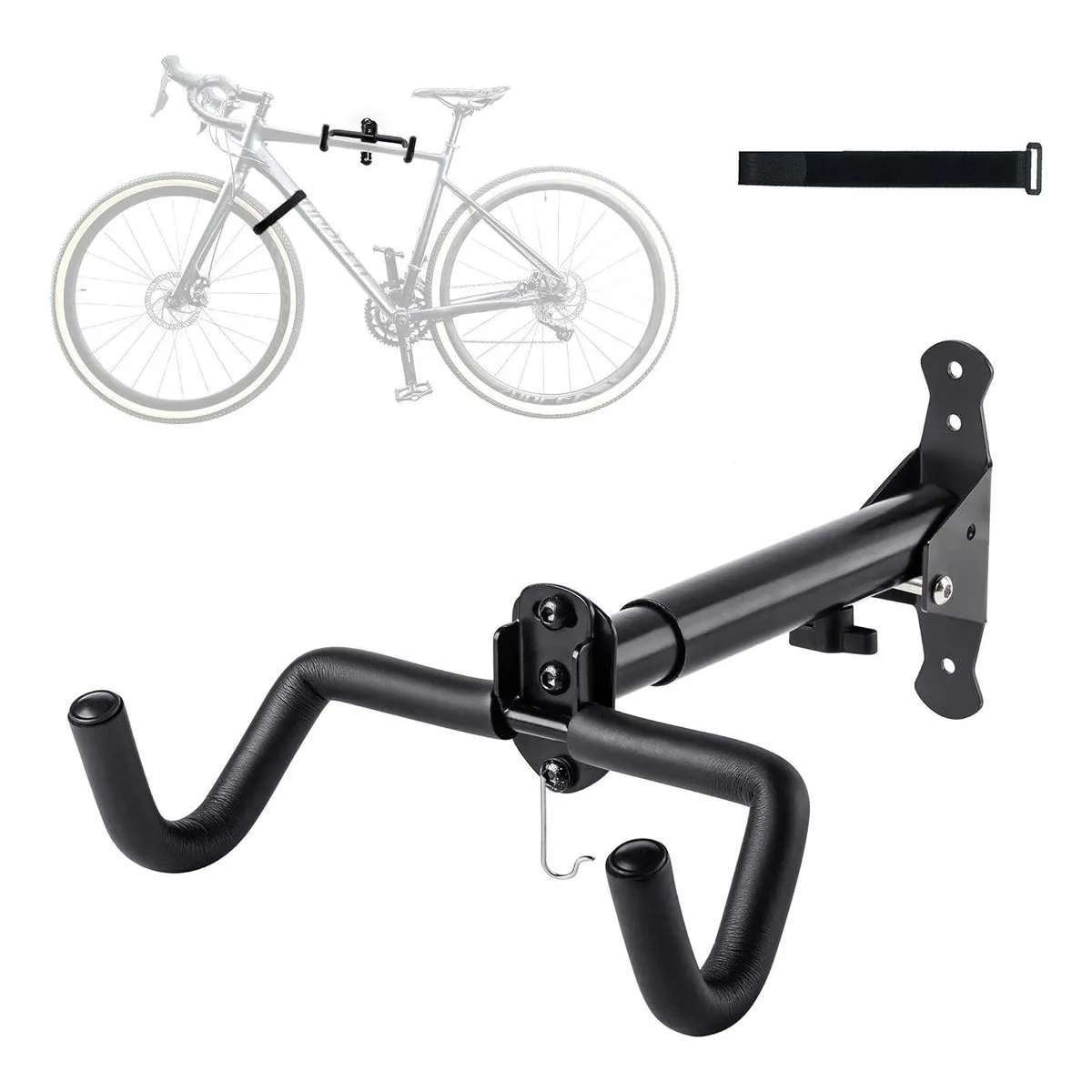 GENERICO - Soporte Colgador para Bicicletas con Correa de Rueda