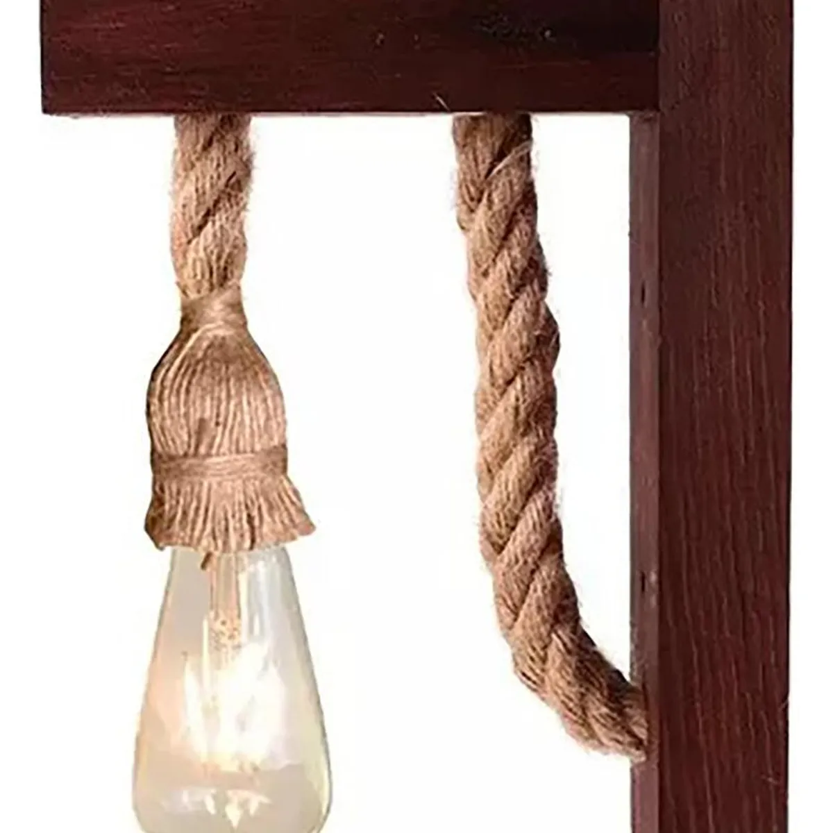 GENERICO - Lámpara de Pared Vintage de Madera con Diseño Rústico
