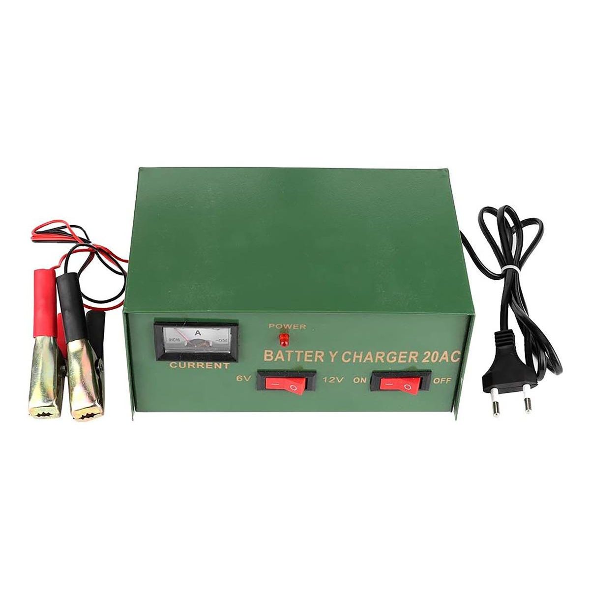 GENERICO - Cargador de Batería 12V y 6V para Autos y Motos 20A