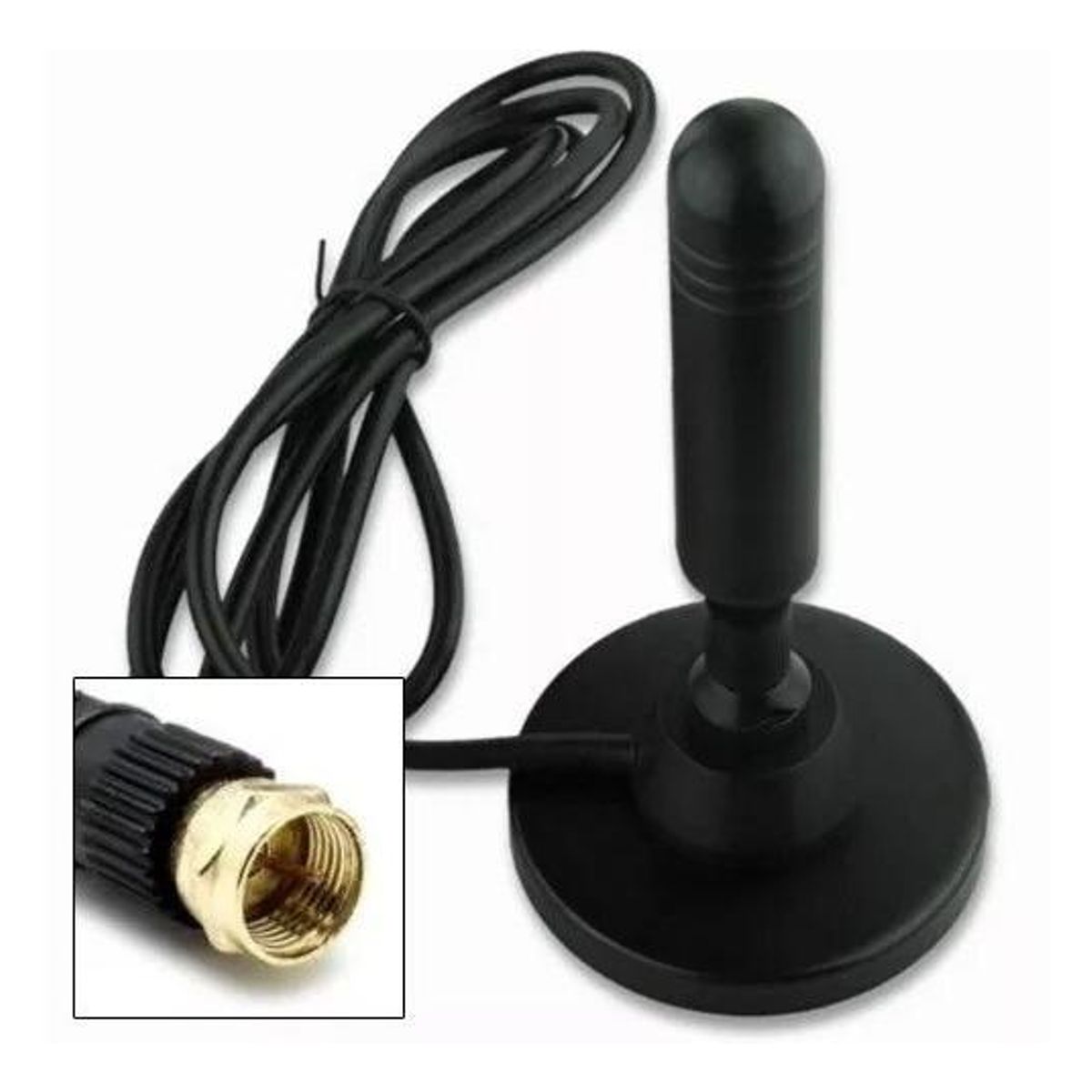 GENERICO - Antena Digital Interna HD 35 dBi con Soporte Magnético