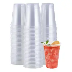 GENERICO - Vasos Desechables Transparentes de 500 ml - Paquete de 50