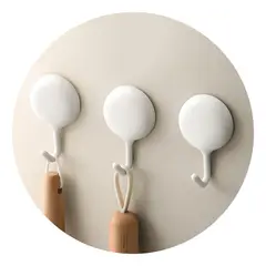 GENERICO - Pack de 4 Ganchos Adhesivos para Pared Blanco