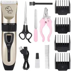 GENERICO - Cortadora de Pelo para Perros y Gatos USB con Accesorios