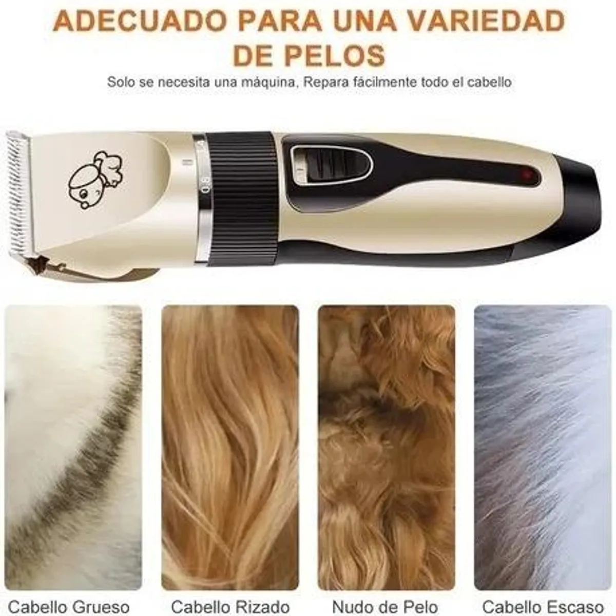 GENERICO - Cortadora de Pelo para Perros y Gatos USB con Accesorios
