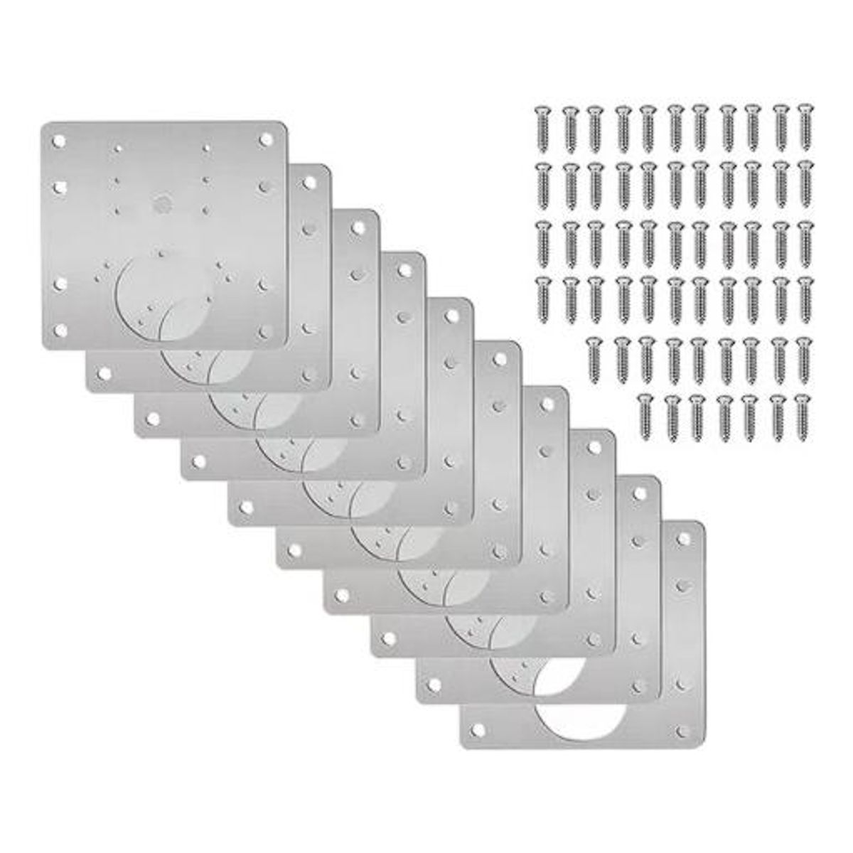GENERICO - Pack de 10 Placas de Reparación para Bisagras