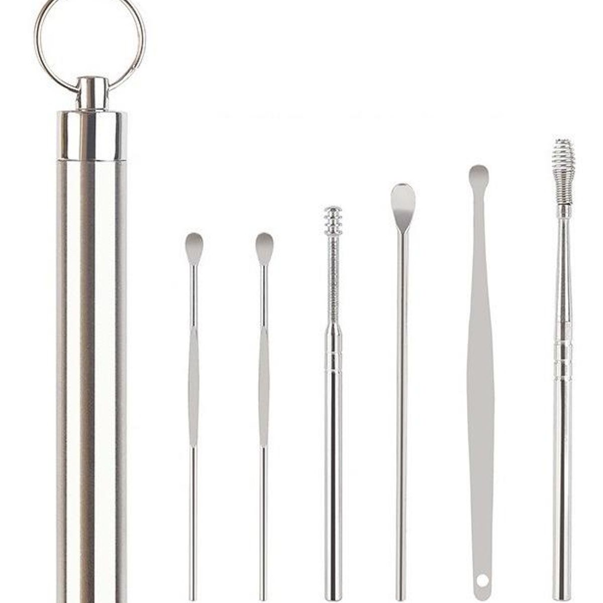 GENERICO - Kit de Limpieza de Oídos con 6 Piezas de Acero Inoxidable