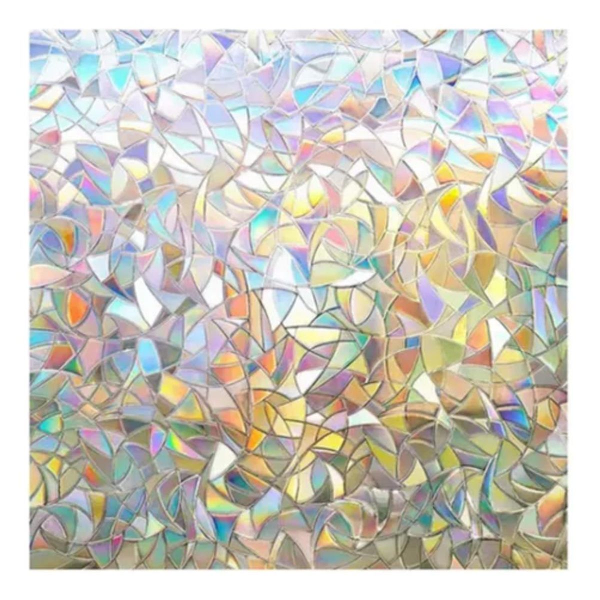 GENERICO - Vinilo Adhesivo Prisma 3D para Ventanas 2m x 45cm Transparente