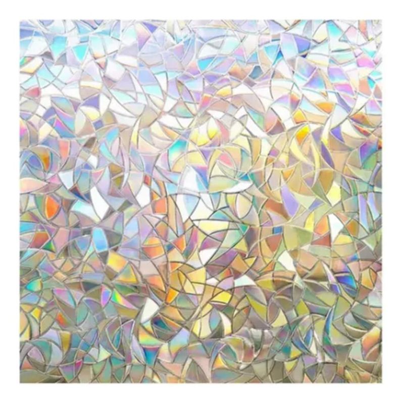 GENERICO - Vinilo Adhesivo Prisma 3D para Ventanas 2m x 45cm Transparente