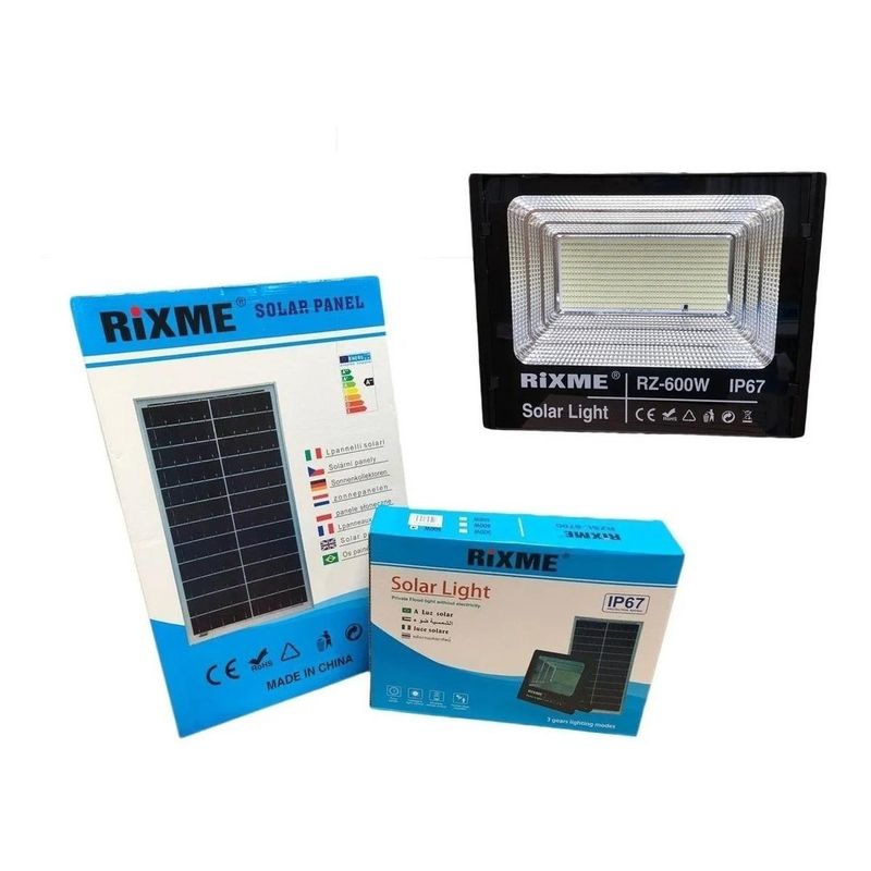 GENERICO - Foco LED Solar 600W IP67 con Control Remoto