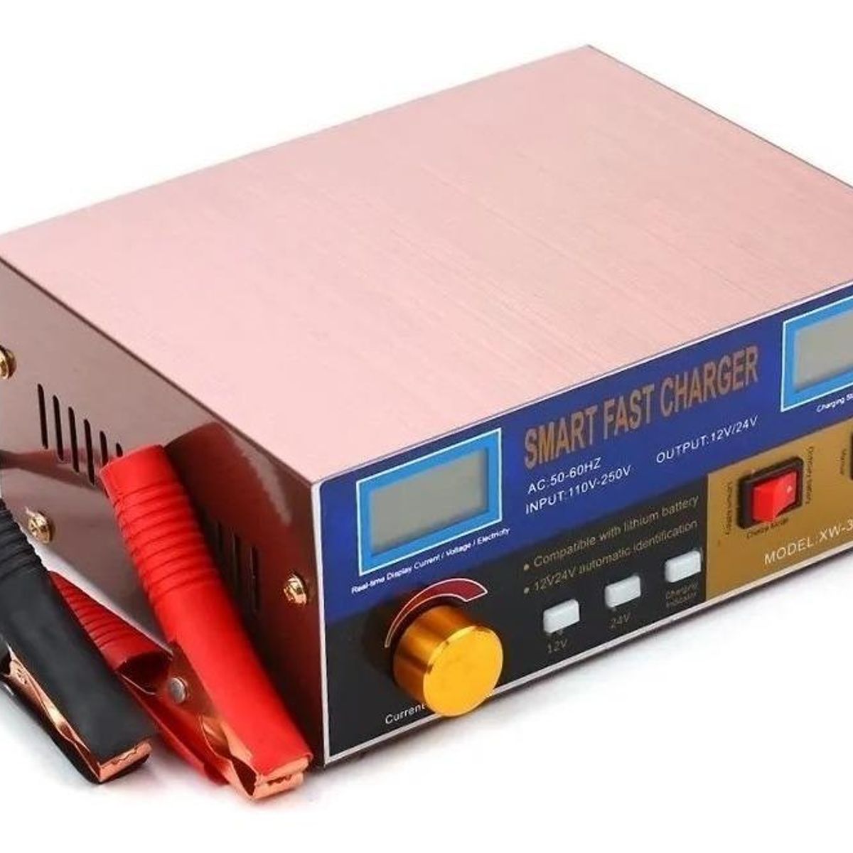 GENERICO - Cargador de Baterías Automotriz 220V para 12V y 24V