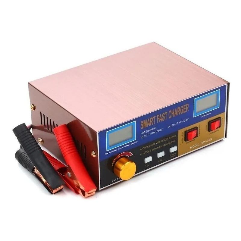 GENERICO - Cargador de Baterías Automotriz 220V para 12V y 24V