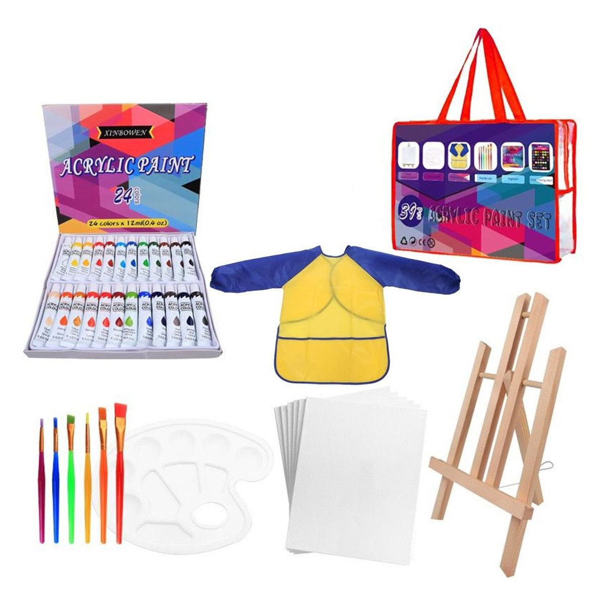 GENERICO - Set de Arte Infantil de 39 Piezas con Caballete