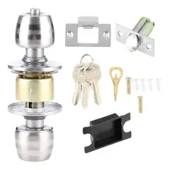 GENERICO - Cerradura Pomo de Acero Inoxidable para Puertas de Casa