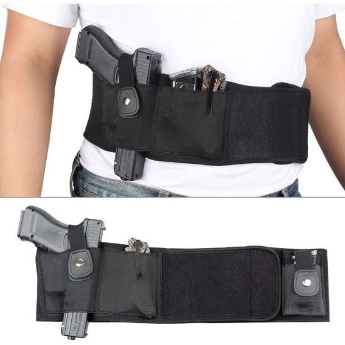 GENERICO - Faja Táctica Ajustable para Portar Pistolas en Paintball.