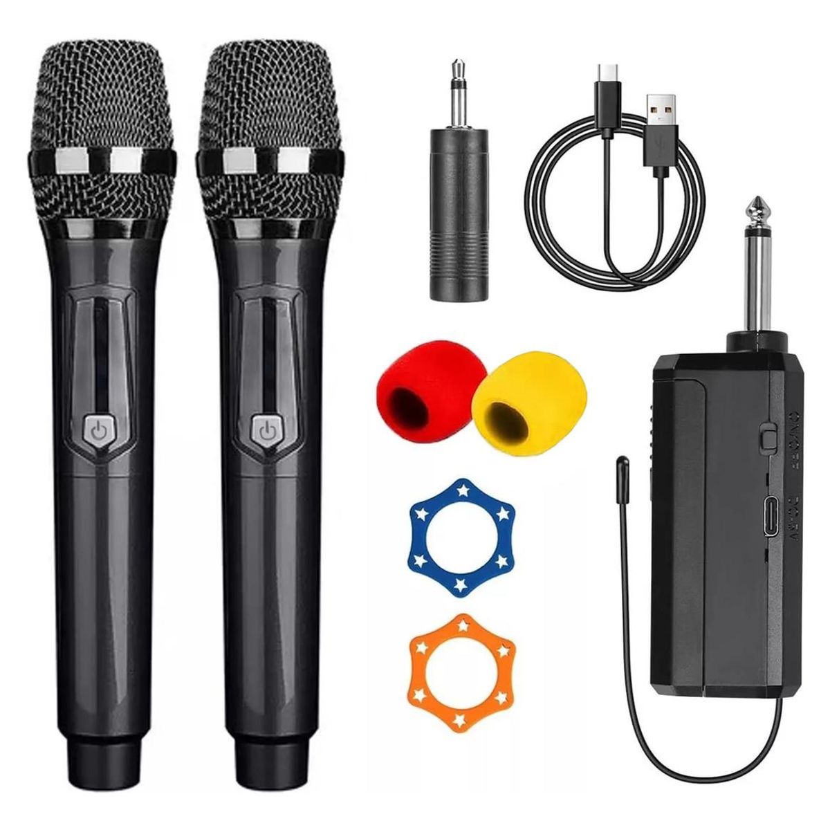 GENERICO - Micrófono Inalámbrico Profesional para Karaoke y Eventos 2pcs