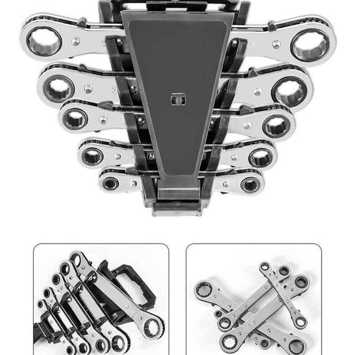 GENERICO - Set de Llaves Corona con Chicharra 5 Piezas