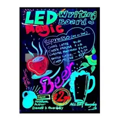 GENERICO - Pizarra LED Luminosa 40x60 cm con Plumones y Control