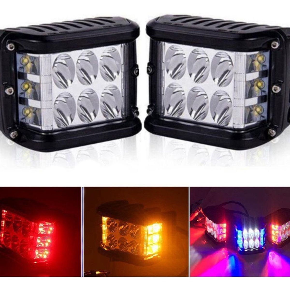 GENERICO - Foco LED Bicolor 36W con Soporte Ajustable IP68