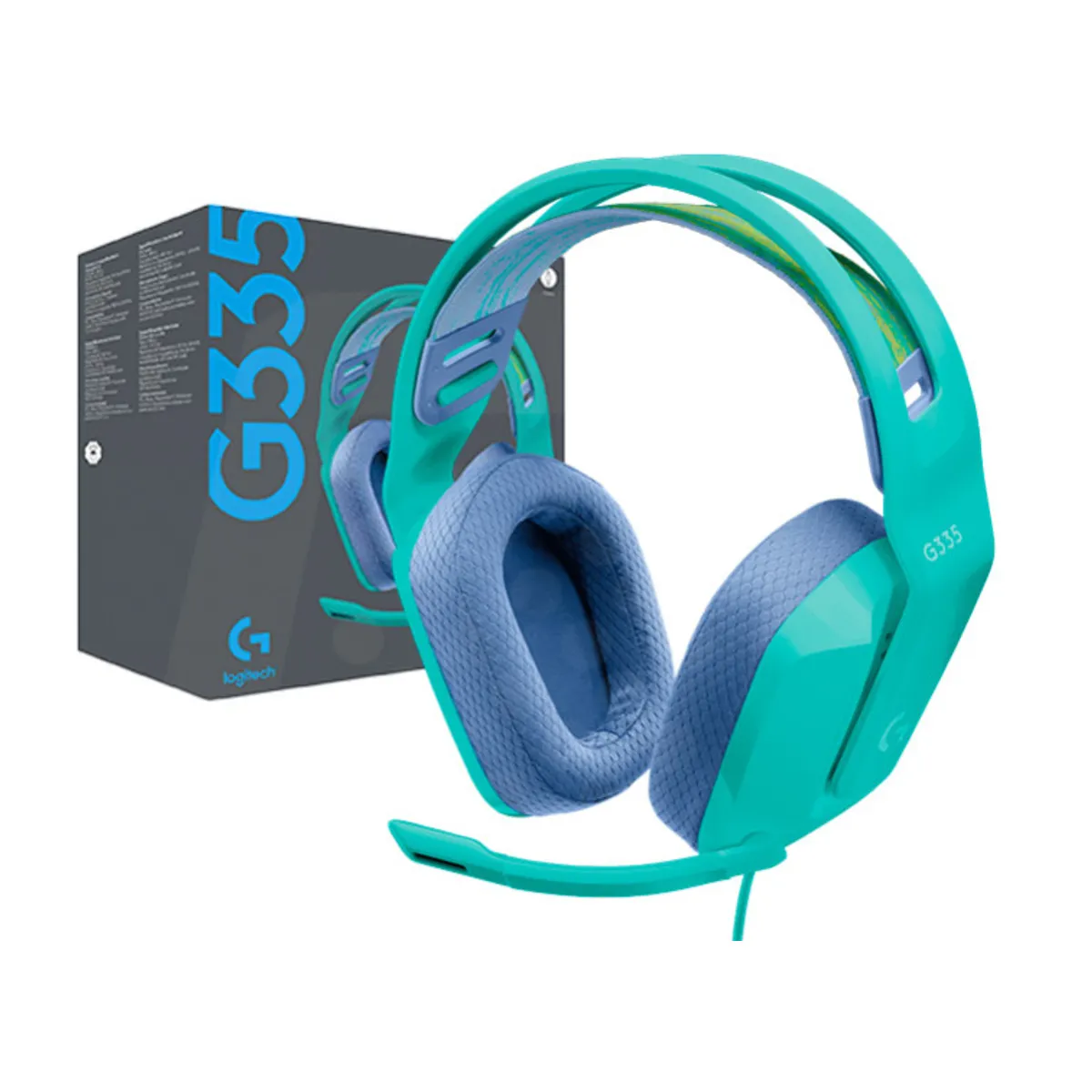 LOGITECH - Audífonos Gamer - Logitech G335 - 3.5 mm. - Mint (981-001023)