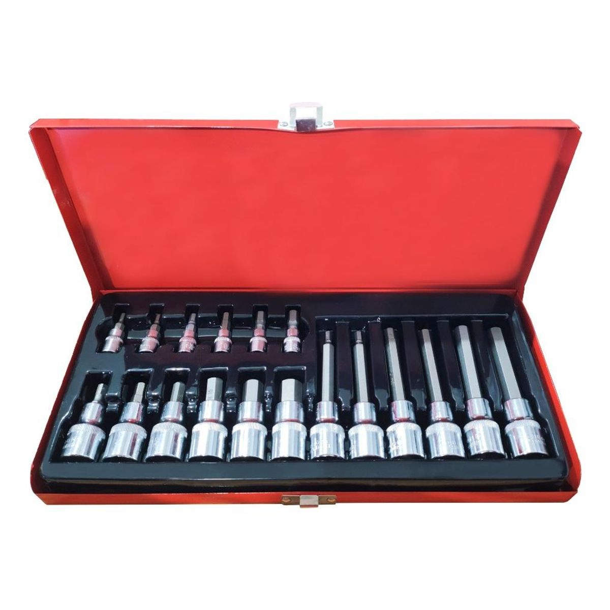 GENERICO - Set de Dados Allen 18 Piezas en Caja Metálica