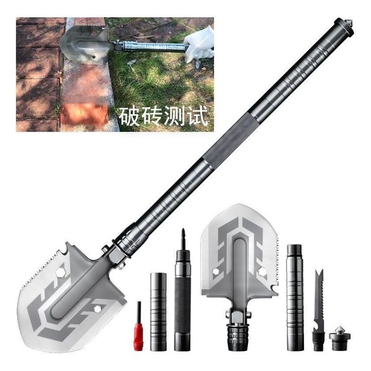 GENERICO - Pala Plegable Multifuncional para Camping y Supervivencia