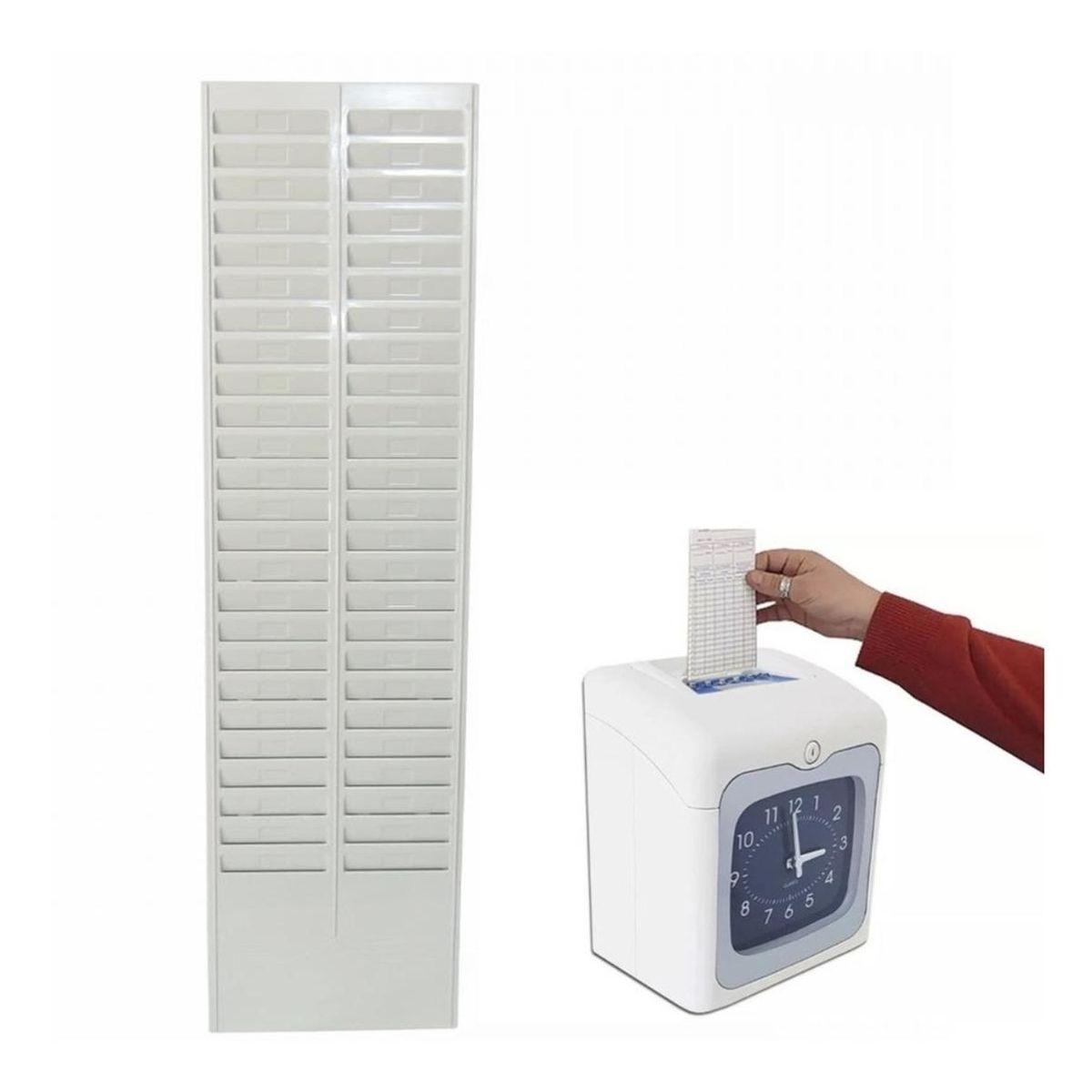 GENERICO - Tarjetero Plástico para Control de Asistencia 50 Tarjetas