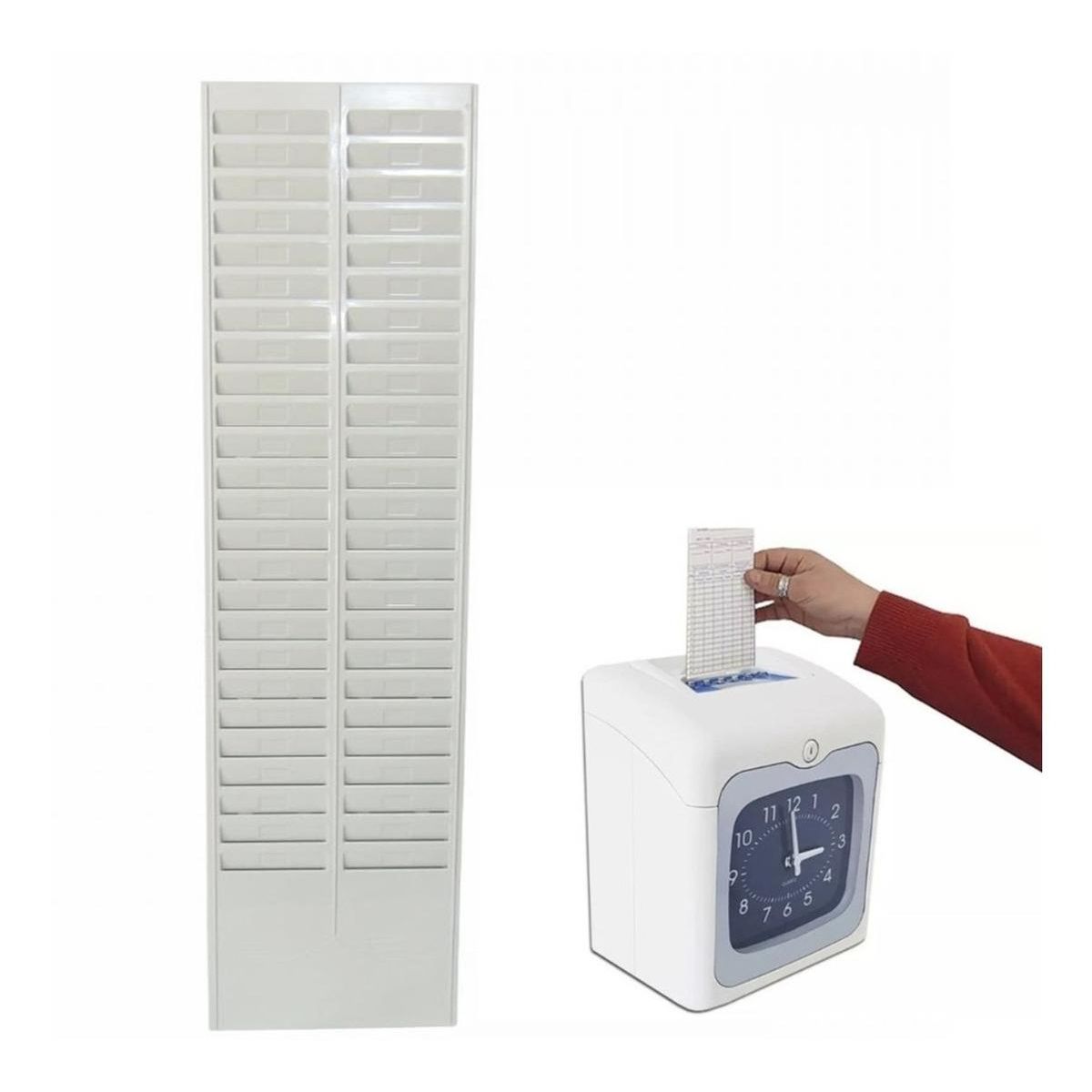 GENERICO - Tarjetero Plástico para Control de Asistencia 50 Tarjetas