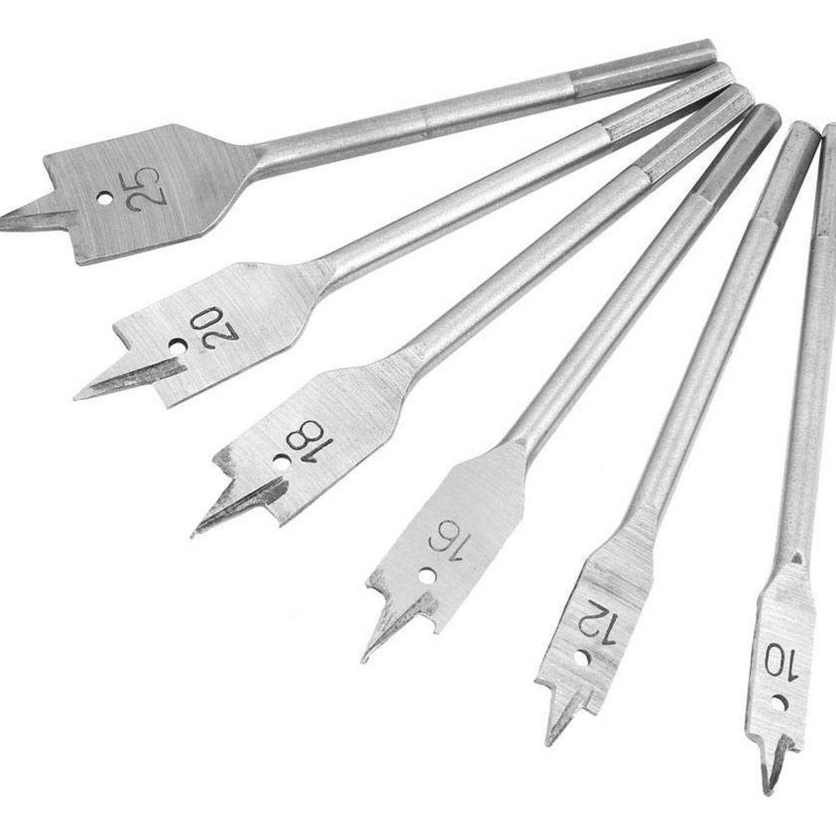 GENERICO - Juego de 6 Mechas Tipo Paleta para Taladros