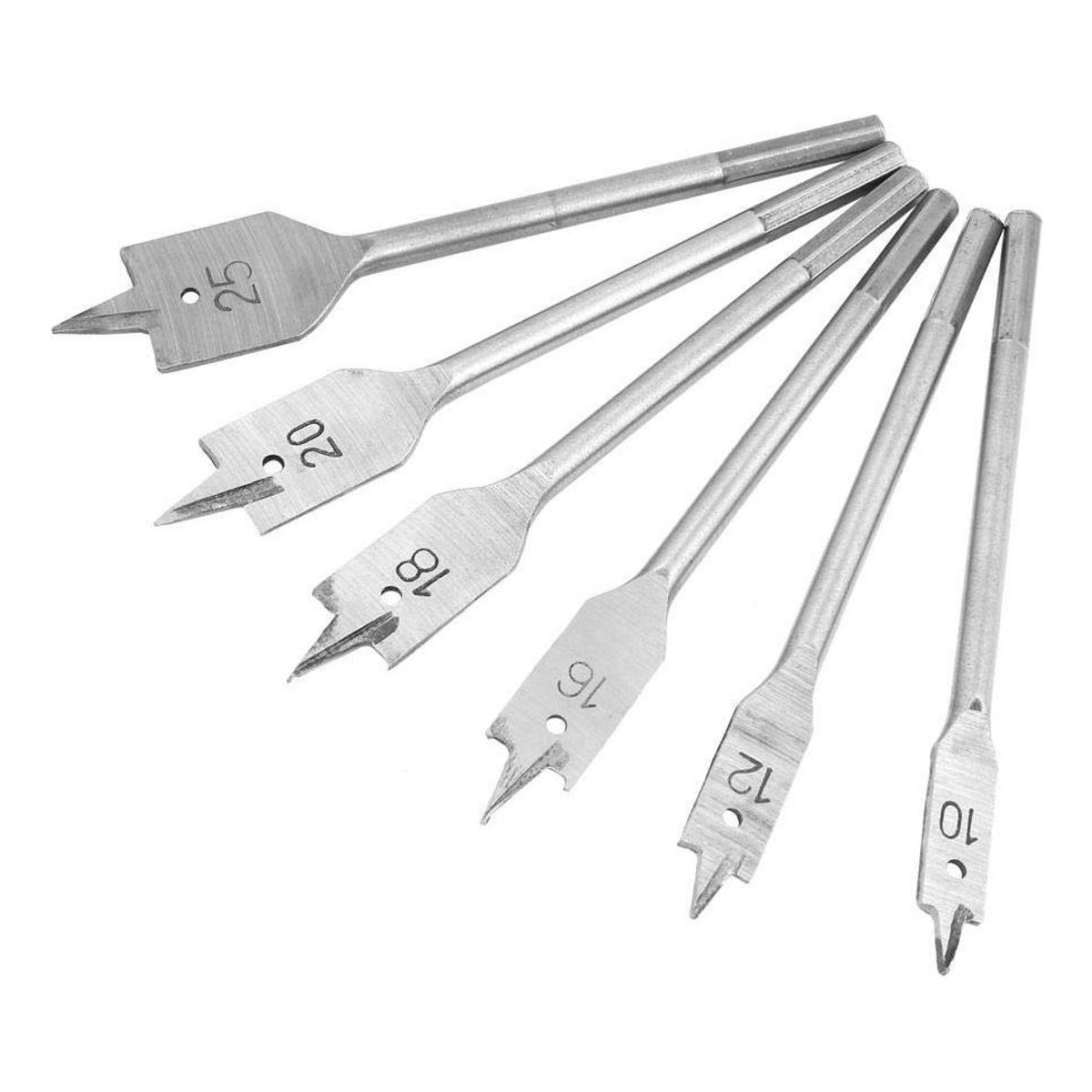 GENERICO - Juego de 6 Mechas Tipo Paleta para Taladros