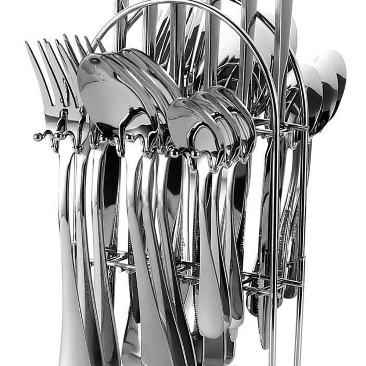 GENERICO - Juego de Cubiertos de Acero Inoxidable - 24 Piezas