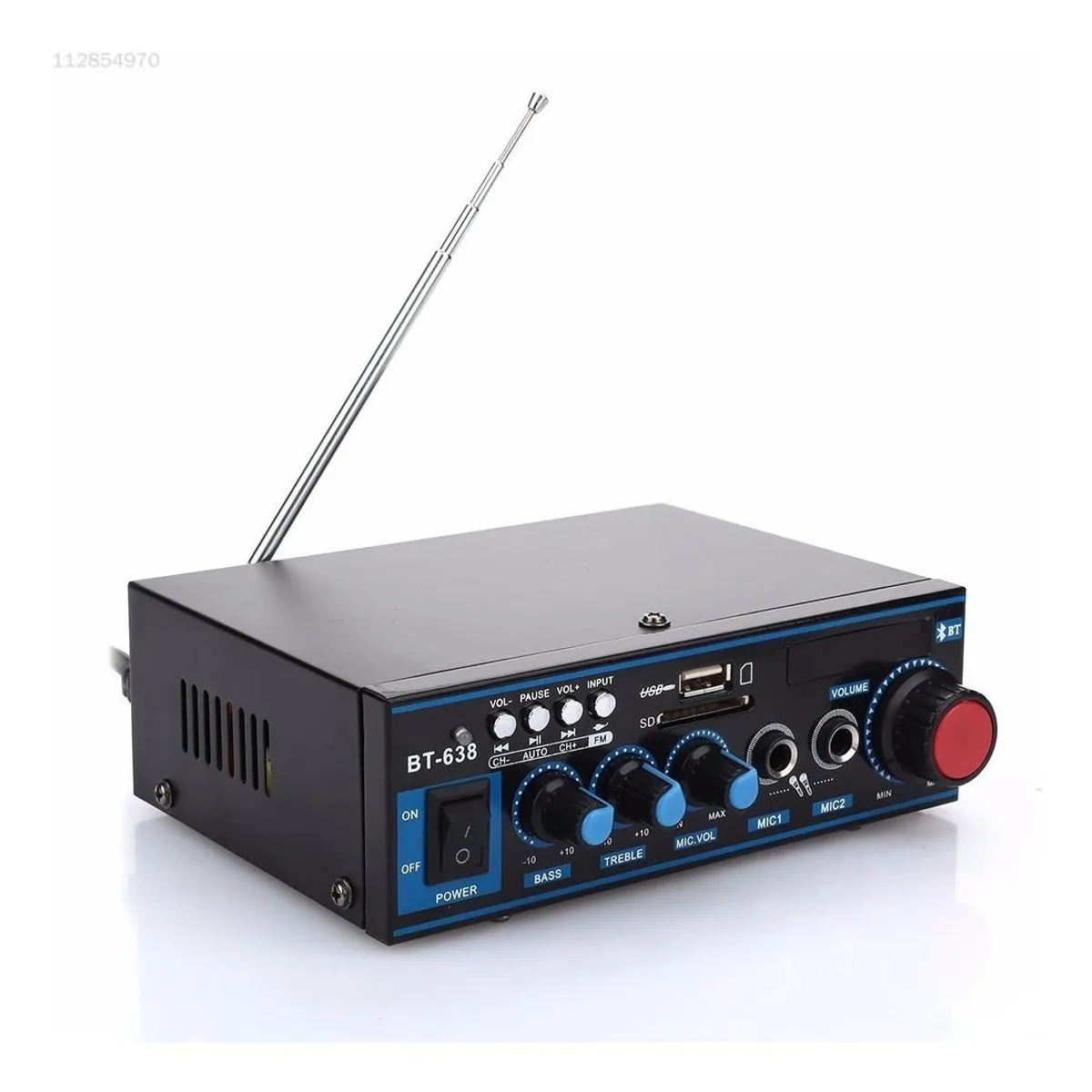 GENERICO - Mini Amplificador Digital Bluetooth HiFi 2 Canales