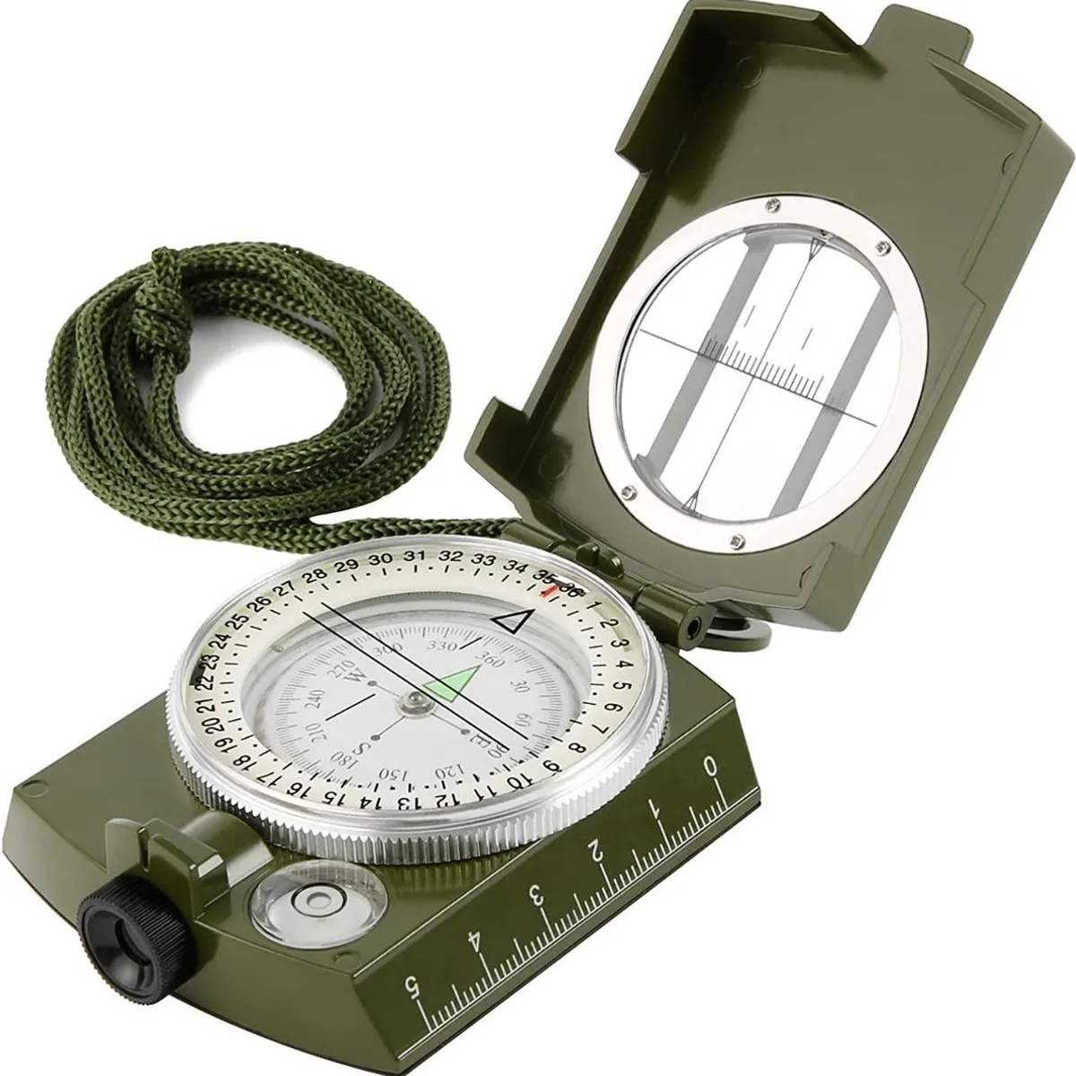 GENERICO - Brújula Militar Luminosa Profesional Con Inclinómetro