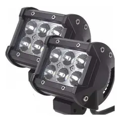 GENERICO - Pack de 2 Focos LED Neblinero Spot 18W para Vehículos