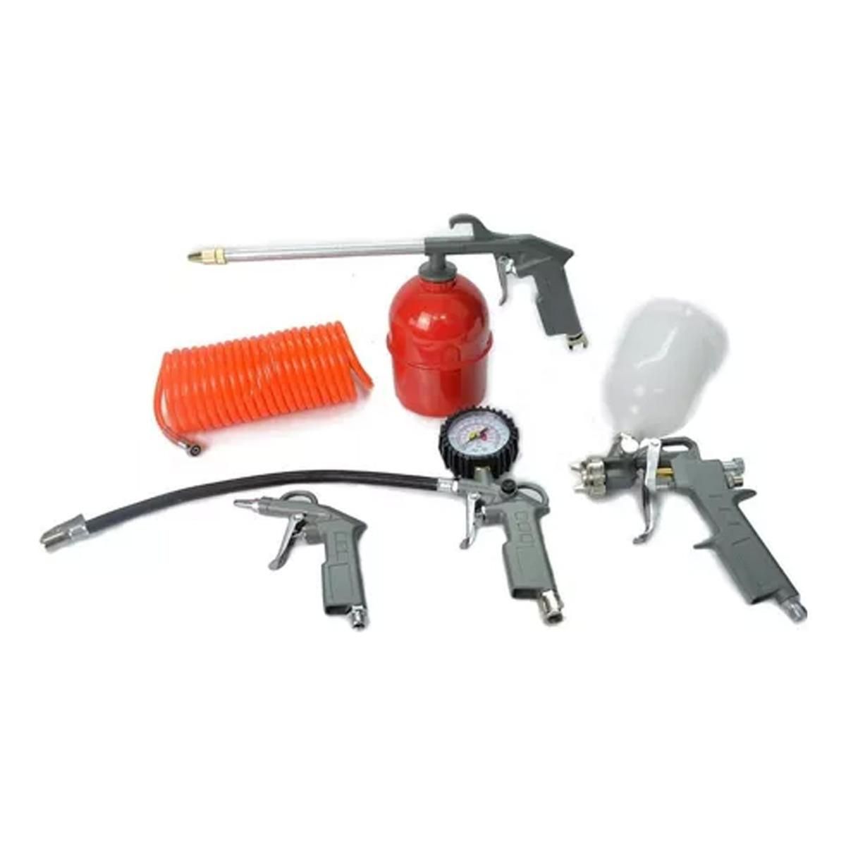 GENERICO - Kit Neumático de Herramientas 5 Piezas para Compresores