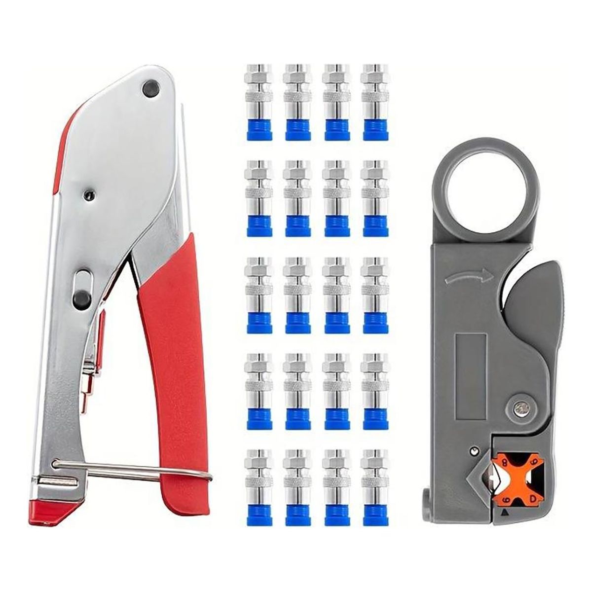 GENERICO - Kit de Herramientas para Redes - Crimpeadora y Pelacable