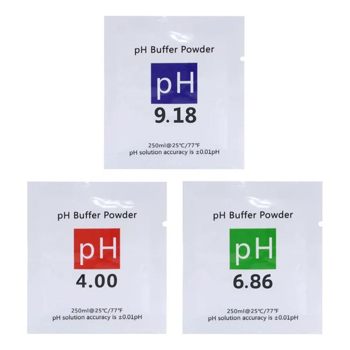 GENERICO - Pack de 3 Polvos Calibradores pH 250ml