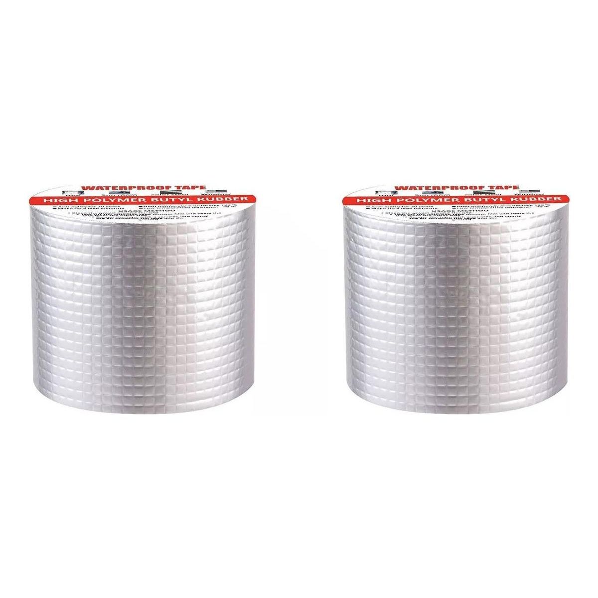 GENERICO - Pack de 2 Cintas Selladoras Impermeables 10cm x 10mts