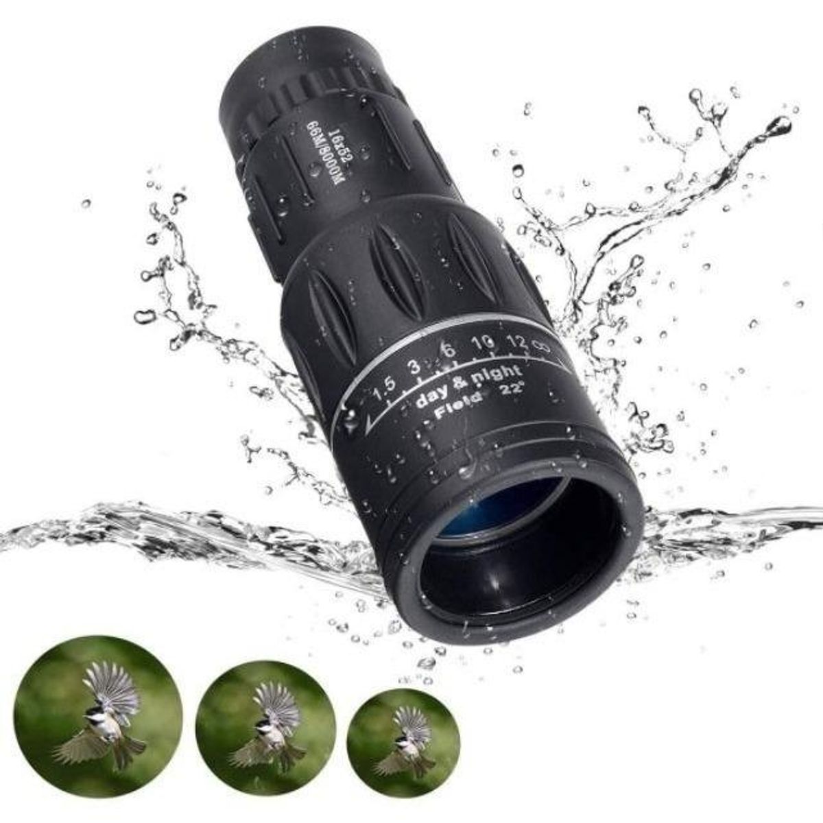 GENERICO - Monocular 16x52 A Prueba de Agua para Exterior
