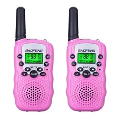 GENERICO - Walkie Talkie Rosado con Linterna y VOX
