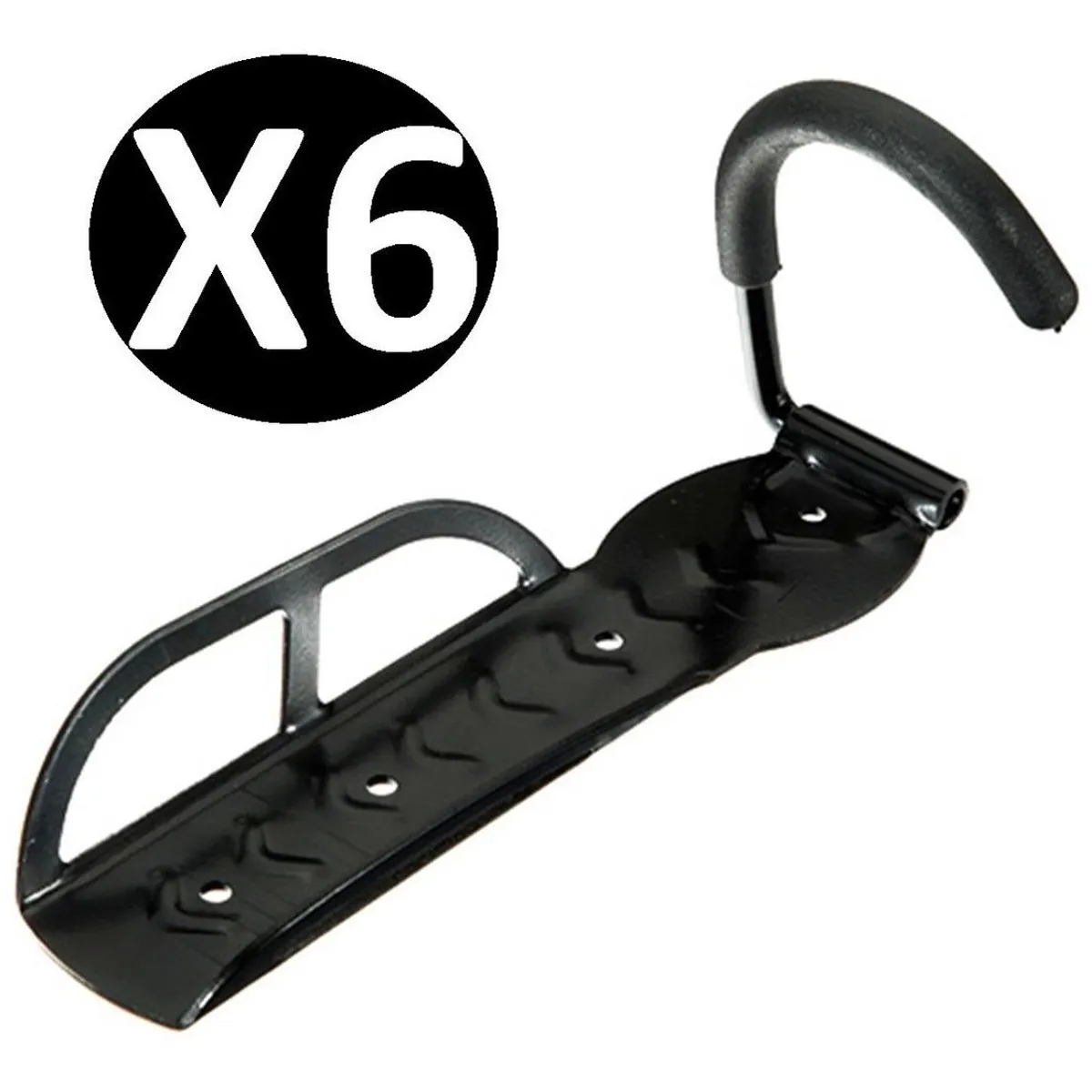 GENERICO - Pack de 6 Ganchos para Soporte de Bicicletas en Pared
