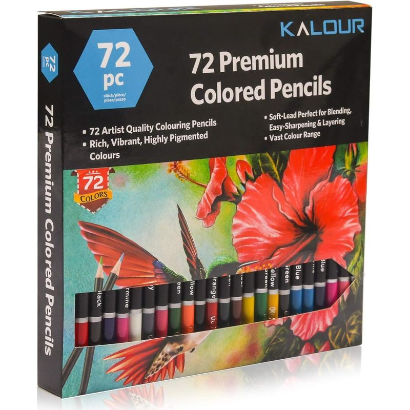 GENERICO - Juego de 72 Lápices de Colores para Dibujo y Arte