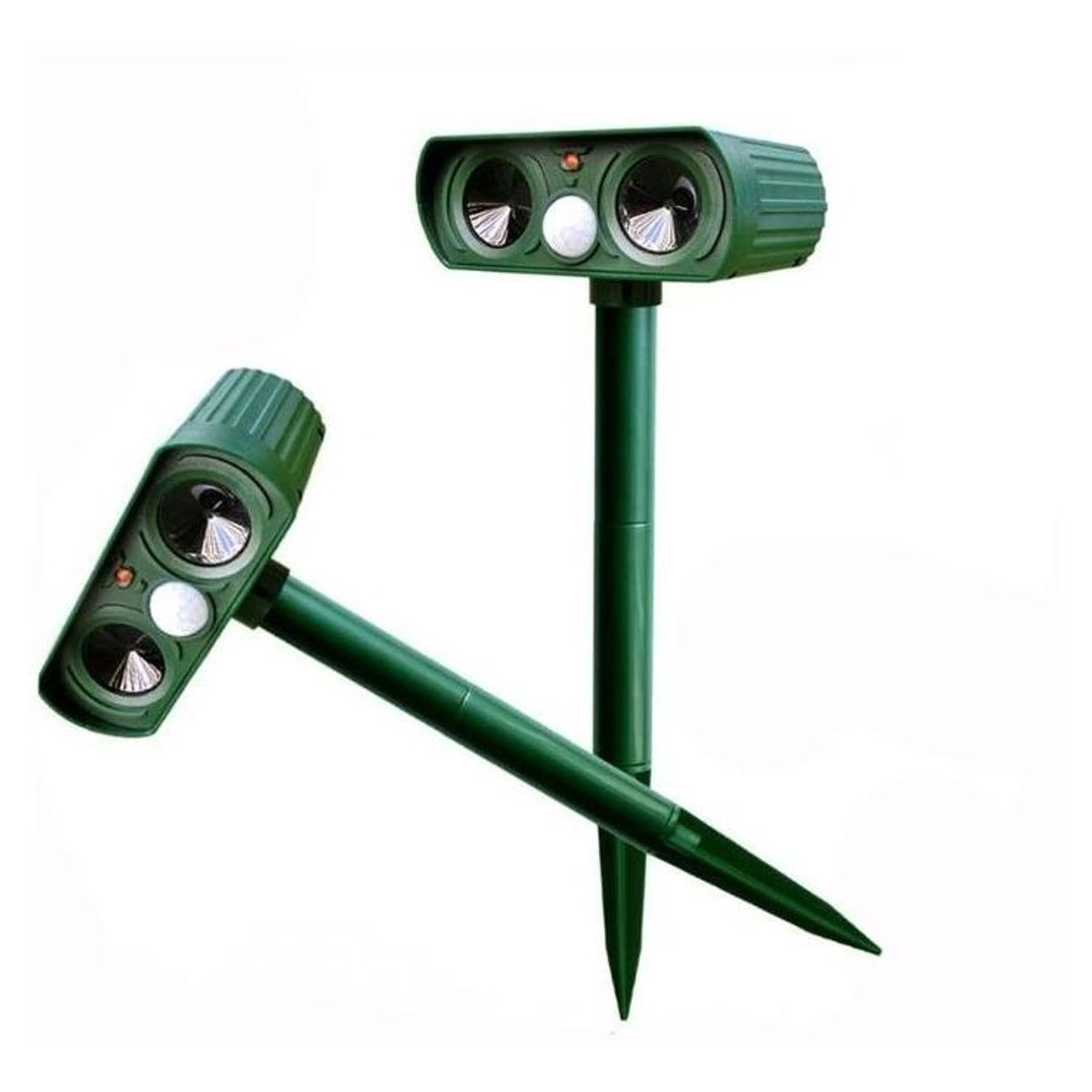 GENERICO - Repelente Ultrasónico Solar para Gatos y Perros - Pack X2