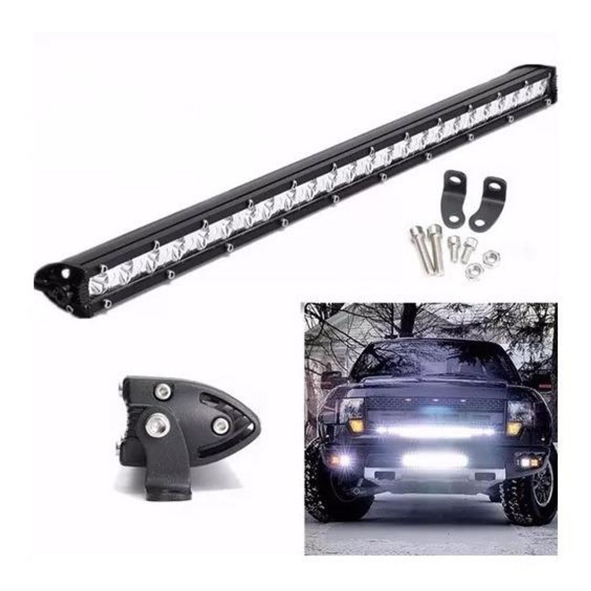 GENERICO - Barra LED 72W Neblinero para Auto 4x4 de 65 cm