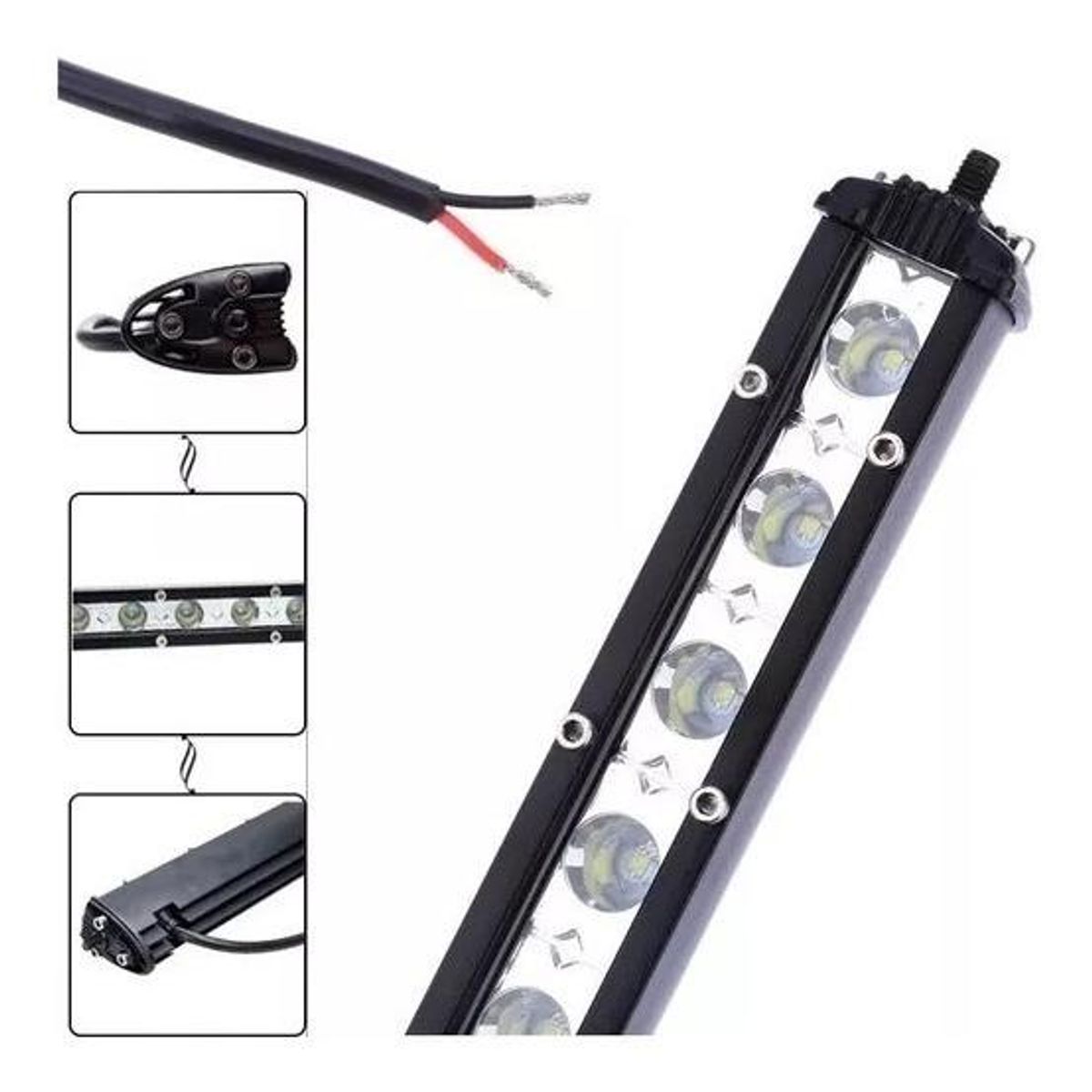 GENERICO - Barra LED 72W Neblinero para Auto 4x4 de 65 cm