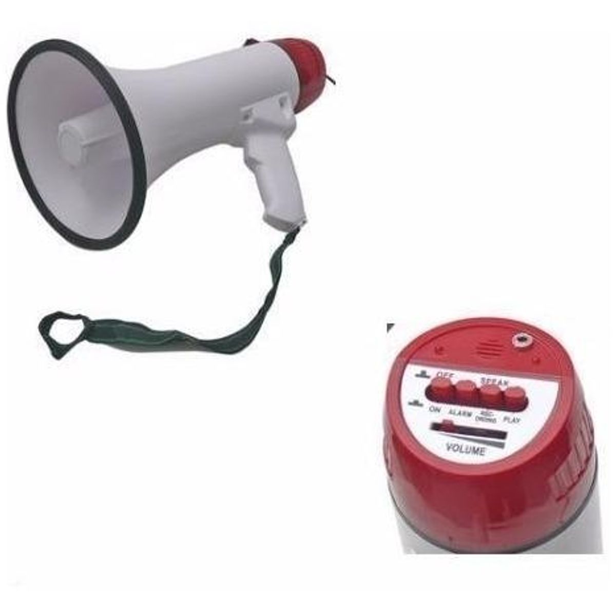 GENERICO - Megáfono Portátil con Grabador de Voz de 15W