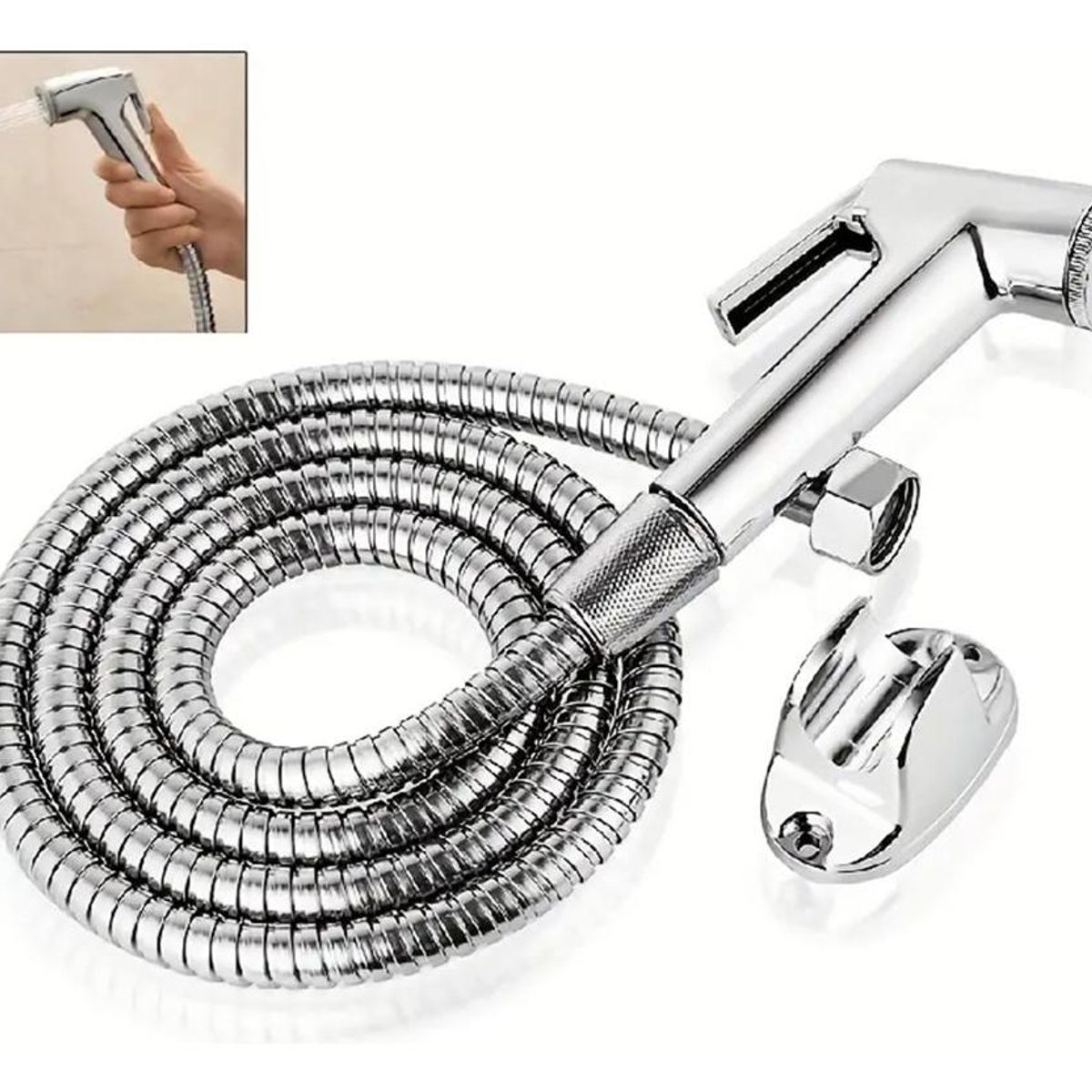 GENERICO - Ducha Bidet Árabe con Soporte y Manguera Flexible para Baño.