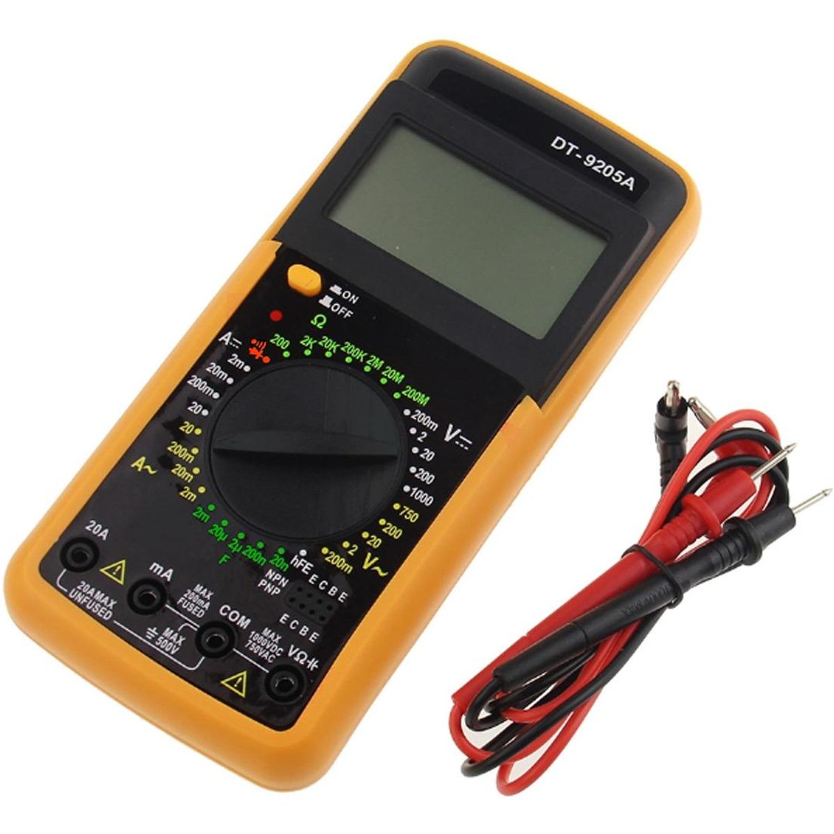 GENERICO - Multímetro Digital LCD DT9205A - Medición Precisa y Fácil