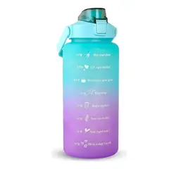 GENERICO - Botella Deportiva Motivacional 2 Litros RosaCeleste